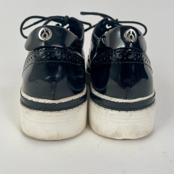 Wishbone Diana Black Patent Leather Lace Up Brogue Oxford Shoes, Size 8 - Picture 5 of 11